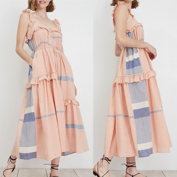 APIECE APART Lypie Ruffle Dress 4 - Picture 1 of 5